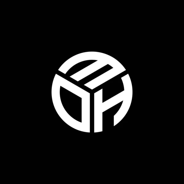 Diseño Del Logotipo Letra Moh Sobre Fondo Negro Moh Iniciales — Archivo Imágenes Vectoriales