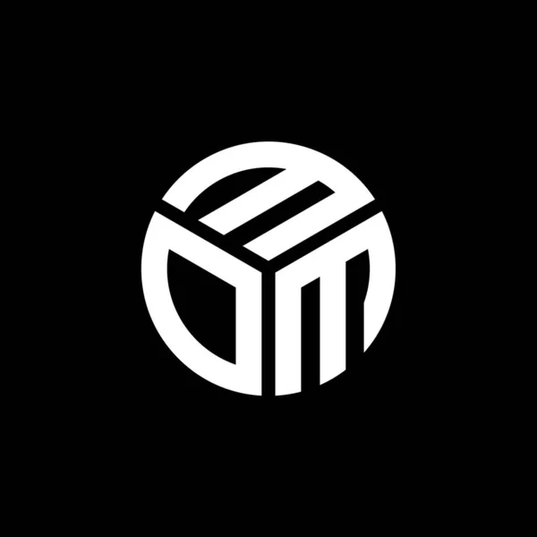 Mom Lettre Logo Design Sur Fond Noir Mom Initiales Créatives — Image vectorielle
