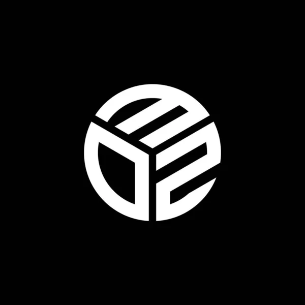 Moz Logo Design Auf Schwarzem Hintergrund Moz Kreative Initialen Buchstabe — Stockvektor