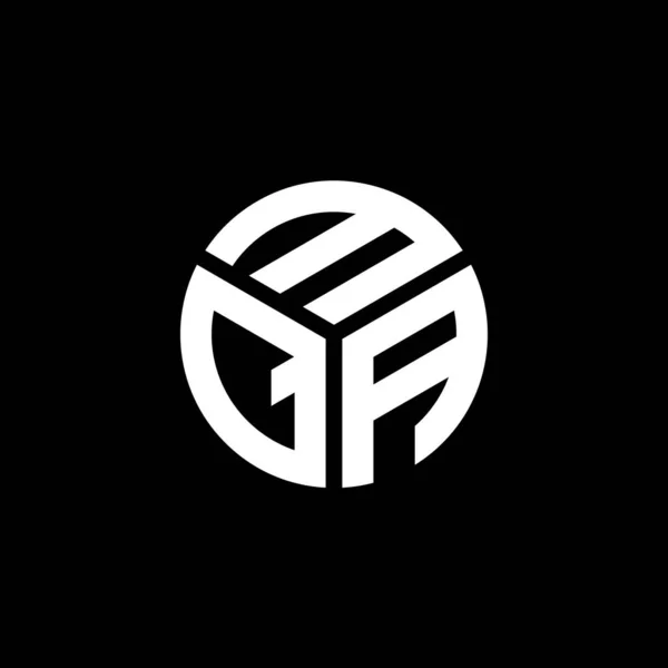 Mqa Lettre Logo Design Sur Fond Noir Mqa Initiales Créatives — Image vectorielle