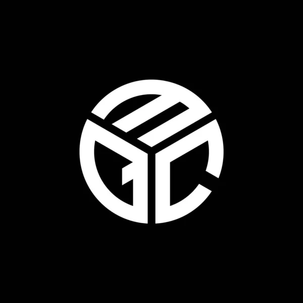 Siyah Arka Planda Mqc Harf Logosu Tasarımı Mqc Yaratıcı Harflerin — Stok Vektör