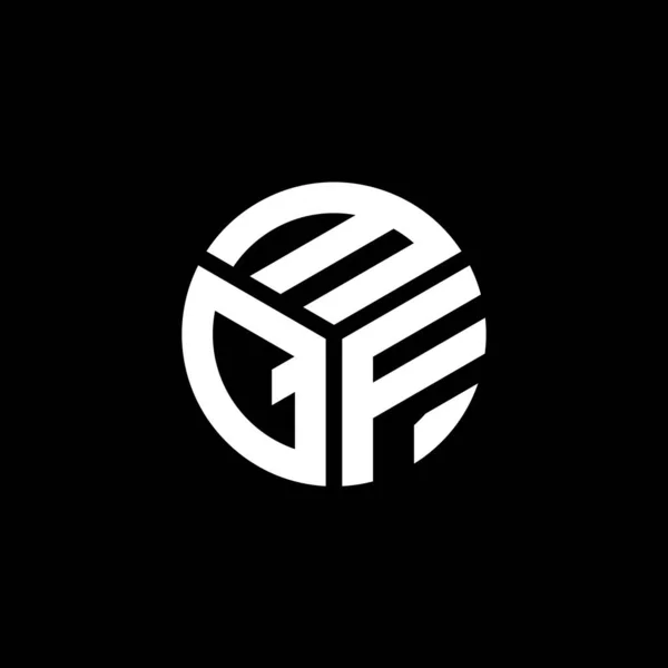 黒を基調としたMqf文字ロゴデザイン Mqfクリエイティブイニシャルレターロゴコンセプト Mqf文字デザイン — ストックベクタ