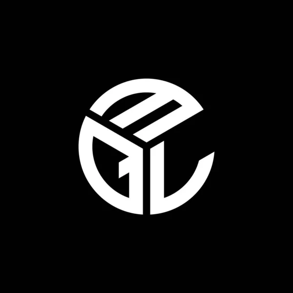 Projekt Logo Litery Mql Czarnym Tle Kreatywne Inicjały Mql Koncepcja — Wektor stockowy