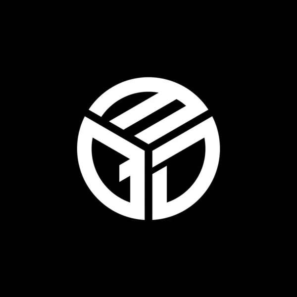 Mqd Letter Logo Design Black Background Mqd Creative Initials Letter — Stock Vector
