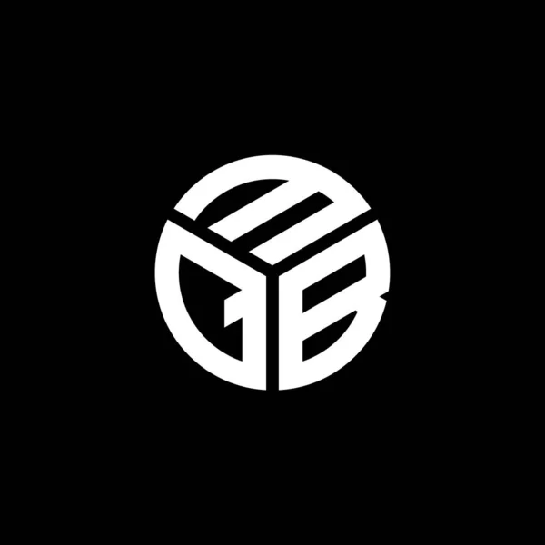 Mqb Letter Logo Ontwerp Zwarte Achtergrond Mqb Creatieve Initialen Letter — Stockvector