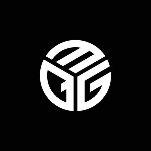Siyah Arkaplanda Mqg Harf Logosu Tasarımı Mqg Yaratıcı Harflerin Baş — Stok Vektör