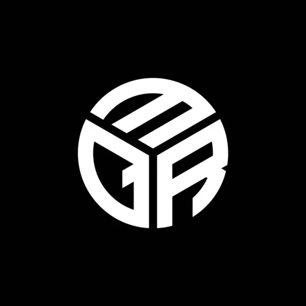 Diseño Del Logotipo Letra Mqr Sobre Fondo Negro Mqr Iniciales — Archivo Imágenes Vectoriales