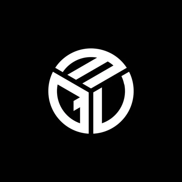 Mqu Letter Logo Ontwerp Zwarte Achtergrond Mqu Creatieve Initialen Letter — Stockvector