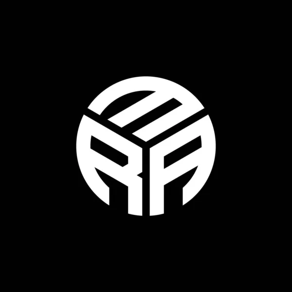 Mra Lettre Logo Design Sur Fond Noir Arm Initiales Créatives — Image vectorielle
