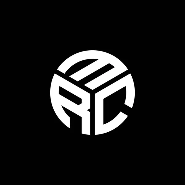 Mrc Letter Logo Design Auf Schwarzem Hintergrund Mrc Kreative Initialen — Stockvektor