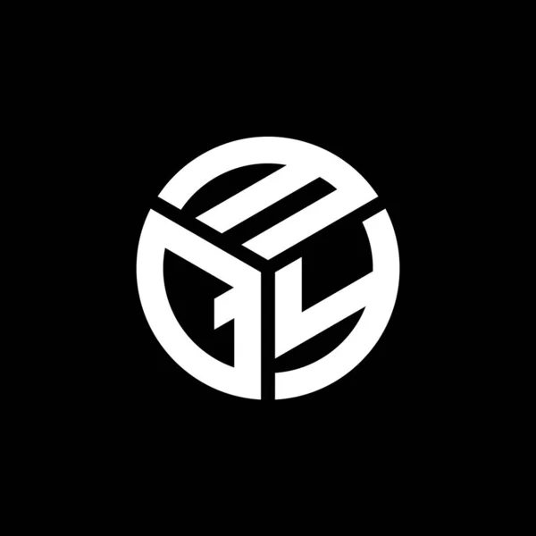 Дизайн Логотипа Буквы Mqy Черном Фоне Концепция Логотипа Инициалами Mqy — стоковый вектор