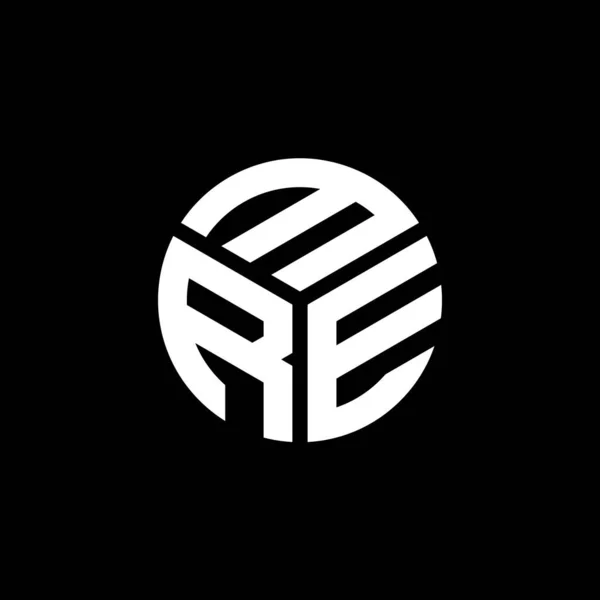 Mre Letter Logo Design Auf Schwarzem Hintergrund Mre Kreative Initialen — Stockvektor