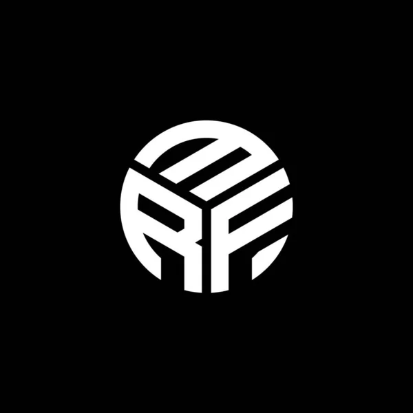 黒を基調としたMrfレターロゴデザイン Mrfクリエイティブイニシャルレターロゴコンセプト Mrfレターデザイン — ストックベクタ