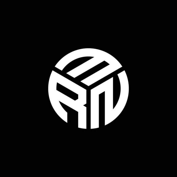 Mrn Písmeno Logo Design Černém Pozadí Mrn Kreativní Iniciály Koncept — Stockový vektor