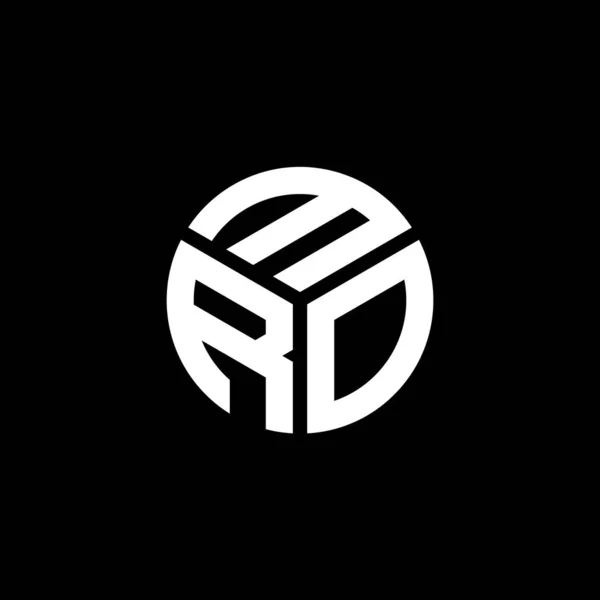 Projekt Logo Litery Mro Czarnym Tle Mro Twórcze Inicjały Koncepcja — Wektor stockowy