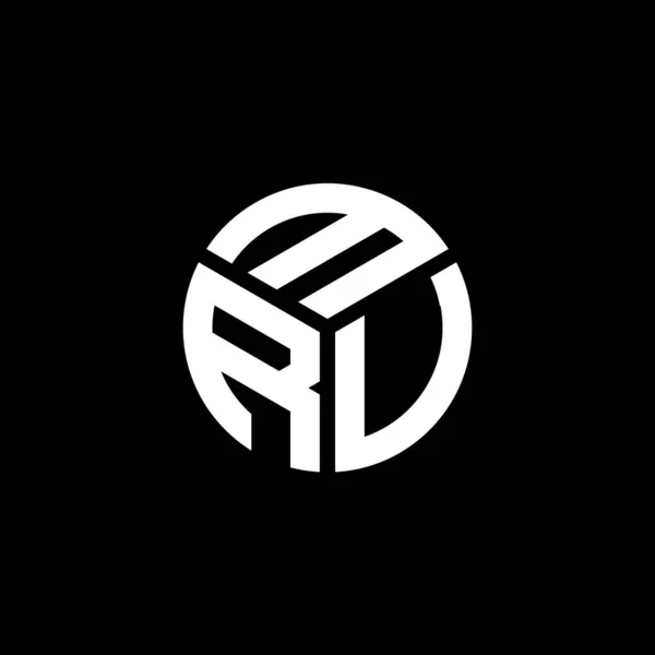 Diseño Del Logotipo Letra Mru Sobre Fondo Negro Mru Iniciales — Archivo Imágenes Vectoriales