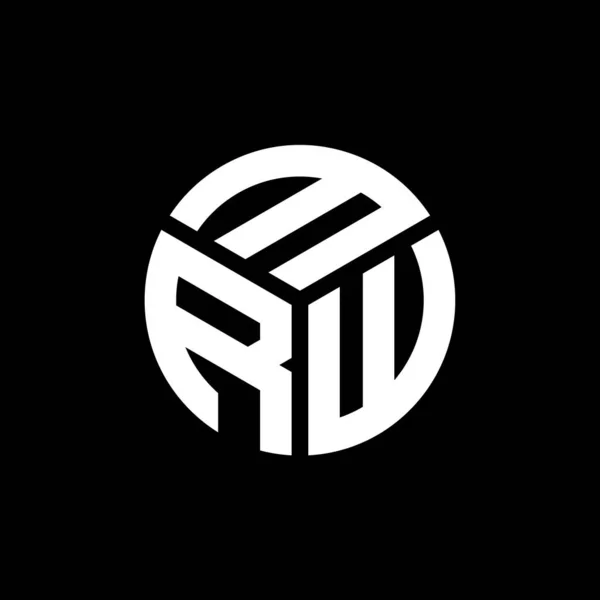 Projekt Logo Litery Mrw Czarnym Tle Koncepcja Logo Kreatywnych Inicjałów — Wektor stockowy
