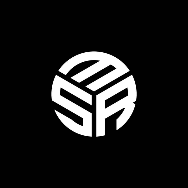 Design Logotipo Carta Msr Fundo Preto Msr Iniciais Criativas Conceito —  Vetores de Stock