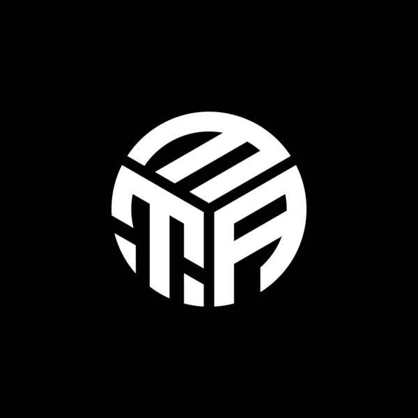 Mta Letter Logo Design Black Background Mta Creative Initials Letter — Stock Vector