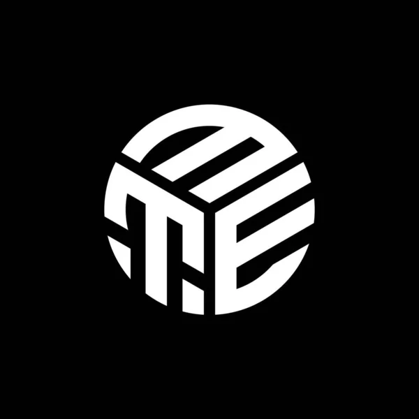 Diseño Del Logotipo Letra Mte Sobre Fondo Negro Mte Iniciales — Archivo Imágenes Vectoriales