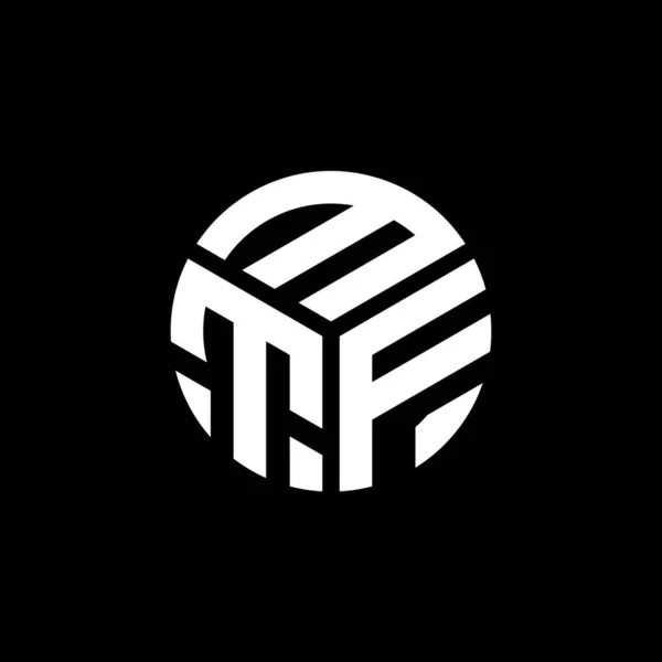 Projekt Logo Litery Mtf Czarnym Tle Mtf Twórcze Inicjały Koncepcja — Wektor stockowy