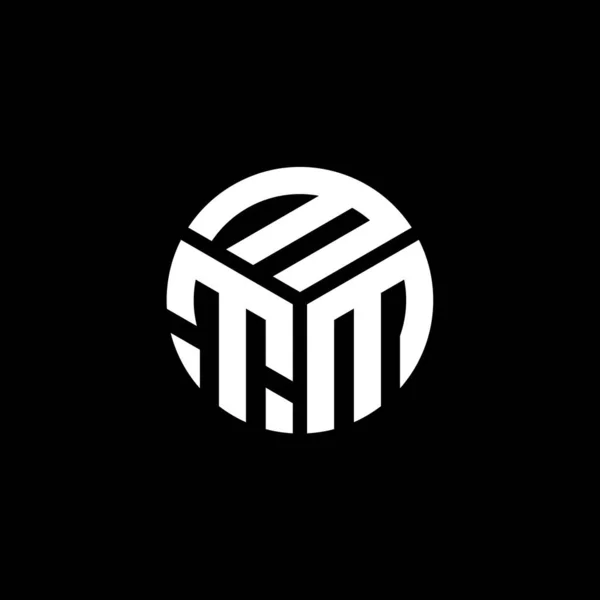 Mtm Letter Logo Design Black Background Mtm Creative Initials Letter — Stock Vector