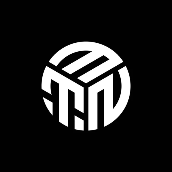Mtn Logo Ontwerp Zwarte Achtergrond Mtn Creatieve Initialen Letter Logo — Stockvector