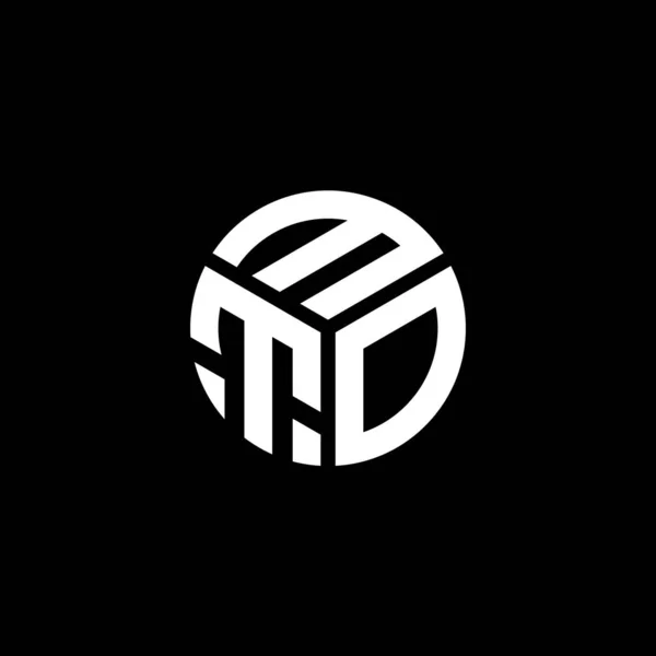 Diseño Del Logotipo Letra Mto Sobre Fondo Negro Mto Iniciales — Vector de stock