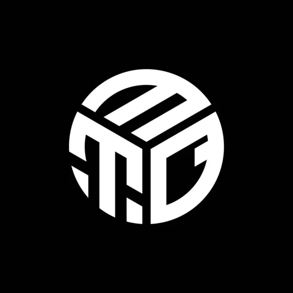 Mtq字母标识设计为黑色背景 Mtq创意首字母首字母标识概念 Mtq字母设计 — 图库矢量图片