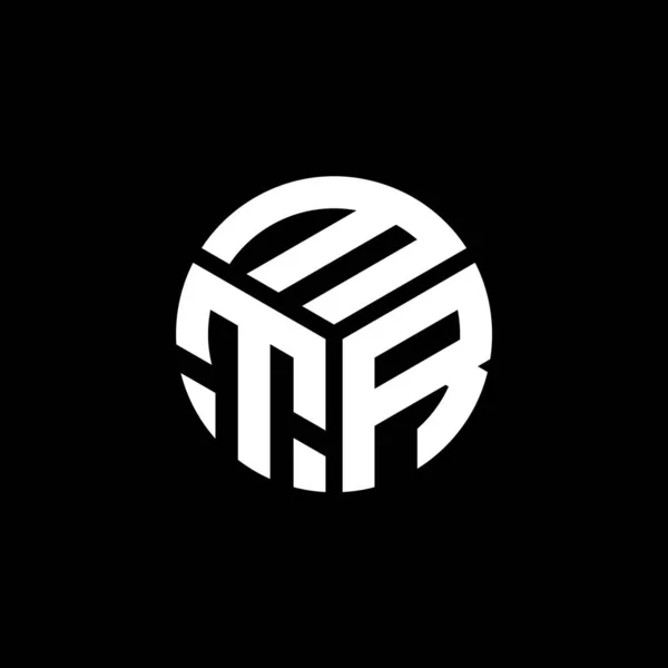 Mtr Letter Logo Design Black Background Mtr Creative Initials Letter — Stock Vector