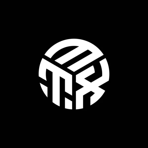 Mtx Letter Logo Design Black Background Mtx Creative Initials Letter — Stock Vector