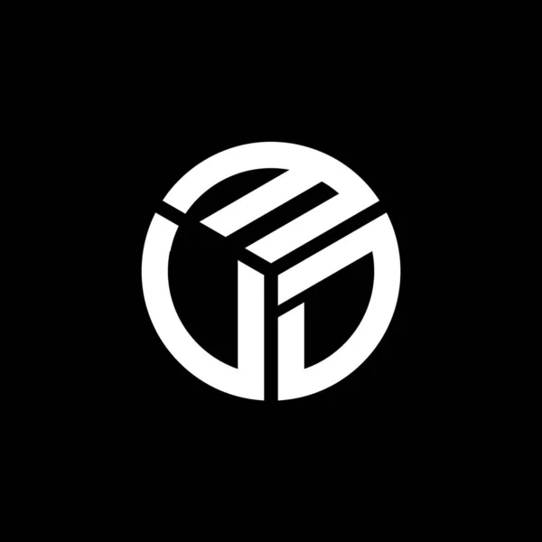 Дизайн Логотипа Mud Чёрном Фоне Концепция Логотипа Mud Creative Initials — стоковый вектор