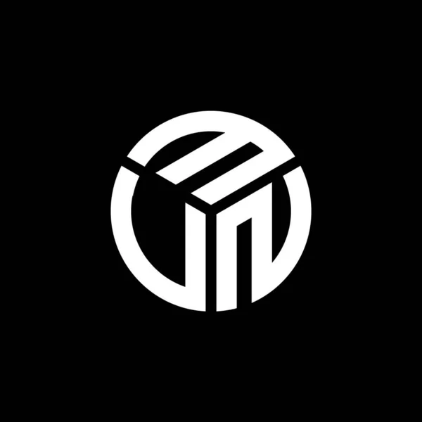 Mun Lettre Logo Design Sur Fond Noir Mun Initiales Créatives — Image vectorielle