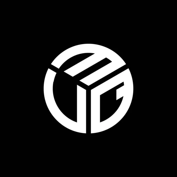 Дизайн Логотипа Muq Чёрном Фоне Концепция Логотипа Инициалами Muq Дизайн — стоковый вектор