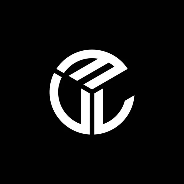 Diseño Del Logotipo Letra Mvl Sobre Fondo Negro Mvl Iniciales — Vector de stock