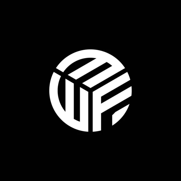 Projekt Logo Litery Mwf Czarnym Tle Mwf Twórcze Inicjały Koncepcja — Wektor stockowy