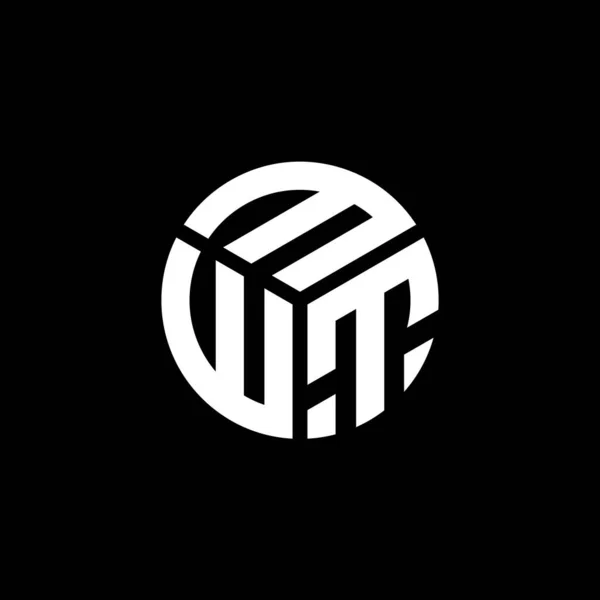 Дизайн Логотипу Літери Mwt Чорному Тлі Творчі Ініціали Mwt Концепція — стоковий вектор