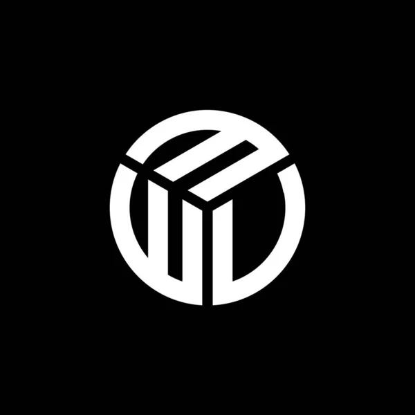 Σχεδιασμός Λογότυπου Γραμμάτων Mwv Μαύρο Φόντο Mwv Δημιουργική Αρχικά Γράμμα — Διανυσματικό Αρχείο