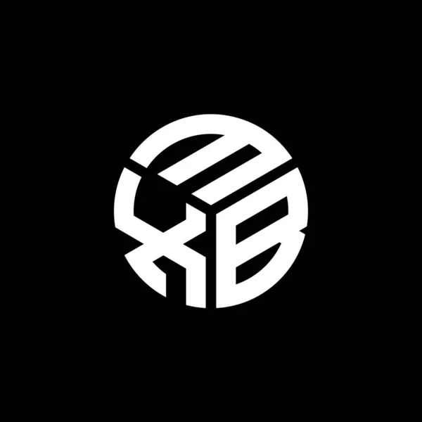 Design Logotipo Letra Mxb Fundo Preto Mxb Iniciais Criativas Conceito — Vetor de Stock