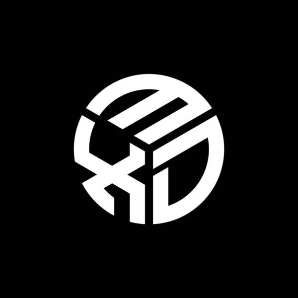 Diseño Del Logotipo Letra Mxd Sobre Fondo Negro Mxd Iniciales — Archivo Imágenes Vectoriales