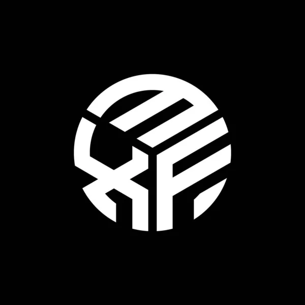 Mxf Brev Logotyp Design Svart Bakgrund Mxf Kreativa Initialer Brev — Stock vektor