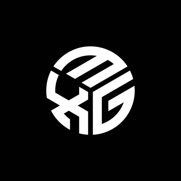 Diseño Del Logotipo Letra Mxg Sobre Fondo Negro Mxg Iniciales — Archivo Imágenes Vectoriales