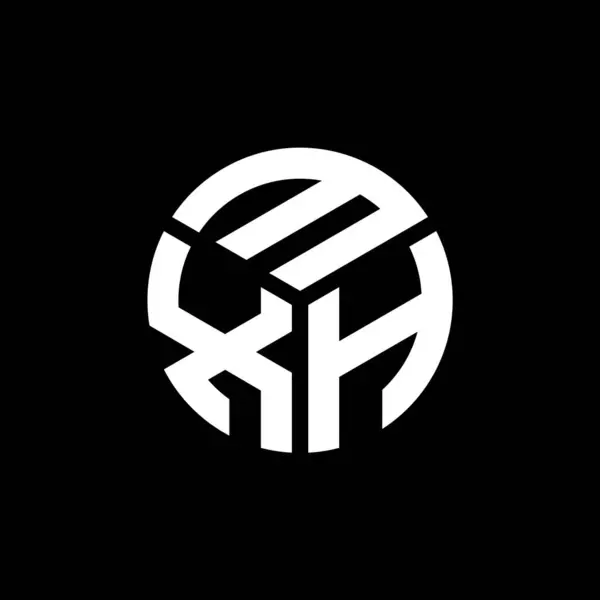 Design Logotipo Letra Mxh Fundo Preto Mxh Iniciais Criativas Conceito — Vetor de Stock