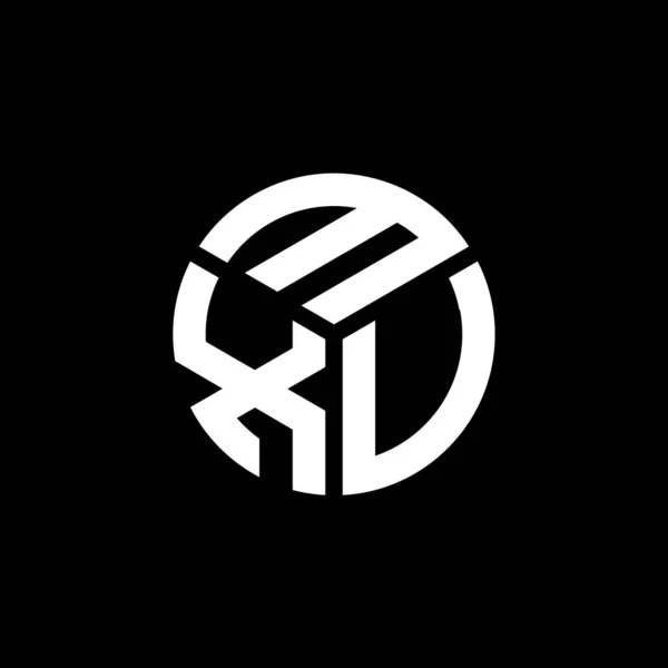 Diseño Del Logotipo Letra Mxu Sobre Fondo Negro Mxu Iniciales — Archivo Imágenes Vectoriales