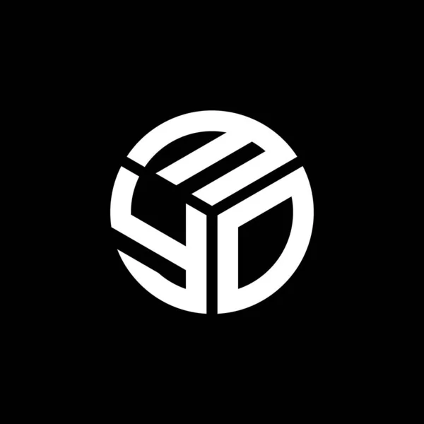 Дизайн Логотипа Myo Чёрном Фоне Концепция Логотипа Инициалами Myo Дизайн — стоковый вектор