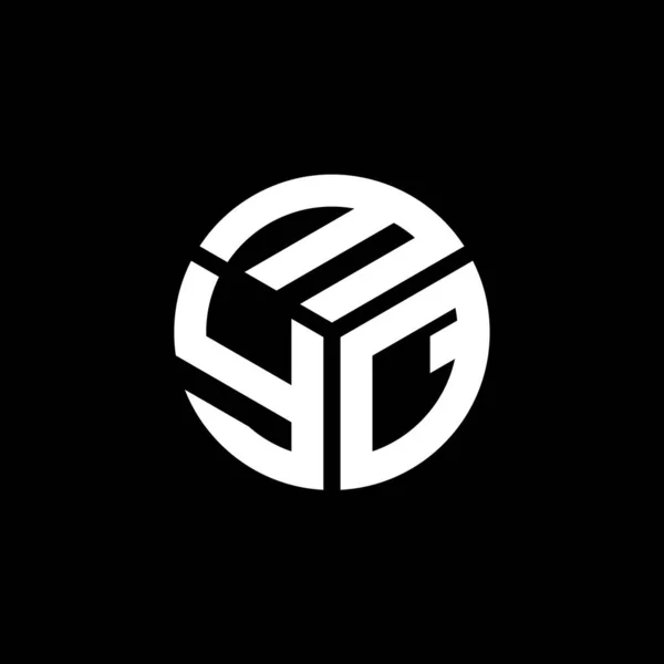 Дизайн Логотипа Буквы Myq Черном Фоне Концепция Логотипа Инициалами Myq — стоковый вектор