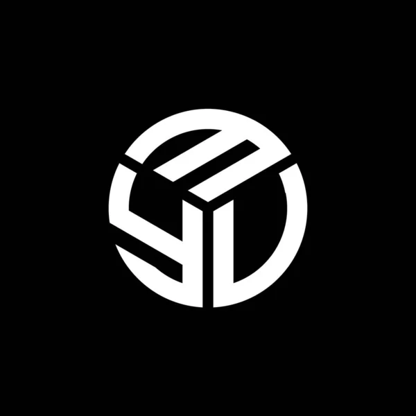 Myu Buchstabe Logo Design Auf Schwarzem Hintergrund Myu Kreative Initialen — Stockvektor