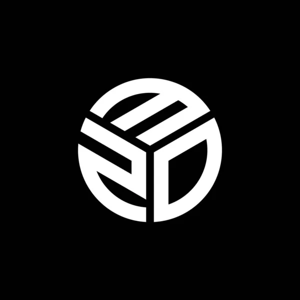 Mzo Lettre Logo Design Sur Fond Noir Mzo Initiales Créatives — Image vectorielle