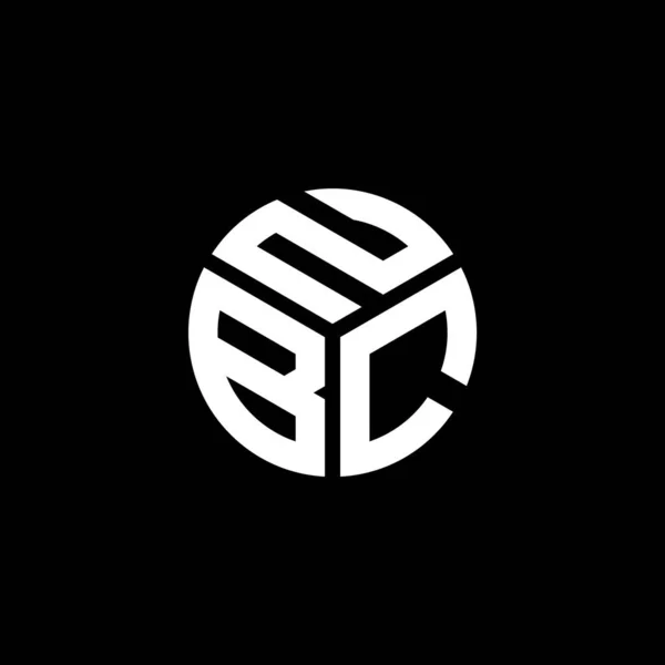 Nbc Logo Ontwerp Zwarte Achtergrond Nbc Creatieve Initialen Letter Logo — Stockvector