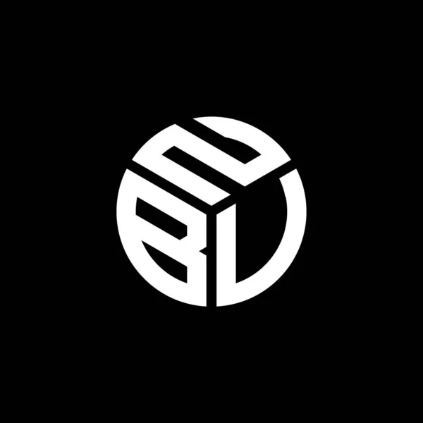 Nbu Brev Logotyp Design Svart Bakgrund Nbu Kreativa Initialer Brev — Stock vektor